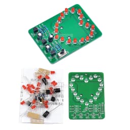 LED DIY Heart Shaped Flow Water Lamp Kit Love Light DIY Electronic Kit Cardioid Flashing Light Fun Soldering Practice Kit