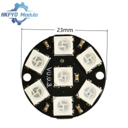 WS2812 7-Bit RGB LED Ring, 5050 Full-Color Programmable Light Circle Module for Arduino DIY Lighting Project