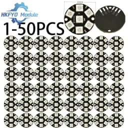 WS2812 7-Bit RGB LED Ring, 5050 Full-Color Programmable Light Circle Module for Arduino DIY Lighting Project