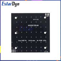8x8 WS2812 LED Matrix Panel 64 RGB Pixels 5050 SMD, Programmable Addressable for ESP32, High Brightness DIY Decor/Signs