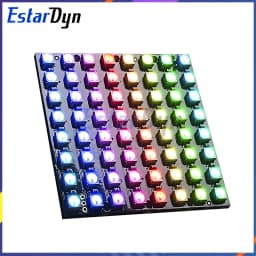 8x8 WS2812 LED Matrix Panel 64 RGB Pixels 5050 SMD, Programmable Addressable for ESP32, High Brightness DIY Decor/Signs