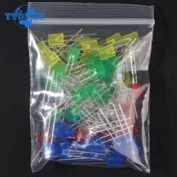 100pcs/lot Square 2*5*7mm LED Diode 2X5X7mm 5 Colors Red Yellow Green Blue White LED Light-emitting Diode Kit for DIY Electronic
