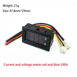 Mini Digital Voltmeter Ammeter DC 0-100V1A 10A 50A 100A LED DC dual display digital current and voltmeter Digital meter