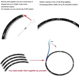 WS2812B 5050 RGB LED Ring 7/8/12/16/24/60 Bits Lamp Light with Integrated Drivers WS2812 for Arduino Raspberry Pi