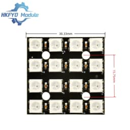 1-20PCS WS2812B 4x4 RGB LED Matrix Module, 16-Bit Full-Color Programmable Light Panel for Arduino DIY Lighting Project