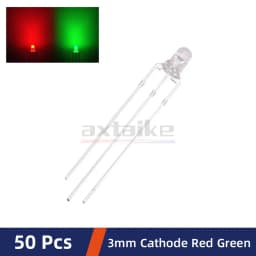 50PCS 3mm 5mm Bicolor Lamp Red Green Blue Common Anode / Cathode 3Pin Transparent Colloid Highlight LED Emitting Diode DIY KIT