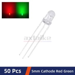 50PCS 3mm 5mm Bicolor Lamp Red Green Blue Common Anode / Cathode 3Pin Transparent Colloid Highlight LED Emitting Diode DIY KIT