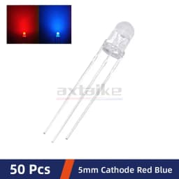 50PCS 3mm 5mm Bicolor Lamp Red Green Blue Common Anode / Cathode 3Pin Transparent Colloid Highlight LED Emitting Diode DIY KIT