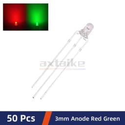 50PCS 3mm 5mm Bicolor Lamp Red Green Blue Common Anode / Cathode 3Pin Transparent Colloid Highlight LED Emitting Diode DIY KIT