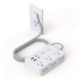 US Plug AC Outlet Multiprise Power Strip Braided Extension Cord Smart Home Electrical Socket Network Filter USB Type-C Charging