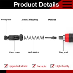 Nut Riveting Machine M3 M4 M5 M6 M8 M10, Industrial Grade Fast Riveting Tool, Electric Nut Gun, Including 3-12mm Drill Bit