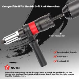 Riveting Machine Electric Rivet Gun Adapter Home 2.4-3.2-4.0-4.8-6.4mm Riveting Tools Cordless Multi-function Riveting Machine