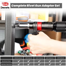 Riveting Machine Electric Rivet Gun Adapter Home 2.4-3.2-4.0-4.8-6.4mm Riveting Tools Cordless Multi-function Riveting Machine