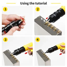 HIFESON Pneumatic Rivet Nut Gun Insert Threaded Pull Setter Riveters Riveting Nuts Rivnut Tool for M3 M4 M5 M6 M8 M10 M12