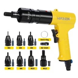 HIFESON Pneumatic Rivet Nut Gun Insert Threaded Pull Setter Riveters Riveting Nuts Rivnut Tool for M3 M4 M5 M6 M8 M10 M12