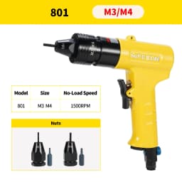 HIFESON Pneumatic Rivet Nut Gun Insert Threaded Pull Setter Riveters Riveting Nuts Rivnut Tool for M3 M4 M5 M6 M8 M10 M12
