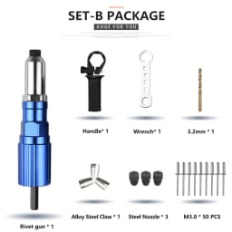 Portable Electric Rivet Gun 2.4mm-4.8mm Wireless Rivet Nut Gun Drill Bit Adapter Labor-Saving Blind Rivets