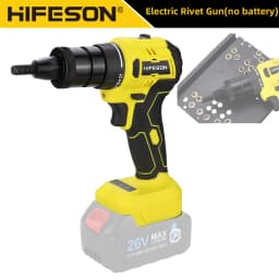 HIFESON Powerful Brushless Electric Rivet Nut Gun Nut Riveter Rivet Tool No Battery M3M4M5M6 For 18V/21V/26V Makita Battery