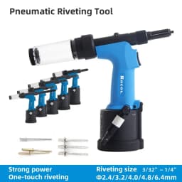 Industrial Heavy Duty Pneumatic Blind Rivet Gun Air Automatic Self Suction 2.4 3.2 4.0 4.8 6.4mm Stainless Steel Riveting Tool