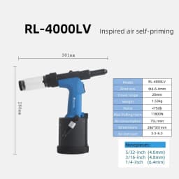 Industrial Heavy Duty Pneumatic Blind Rivet Gun Air Automatic Self Suction 2.4 3.2 4.0 4.8 6.4mm Stainless Steel Riveting Tool