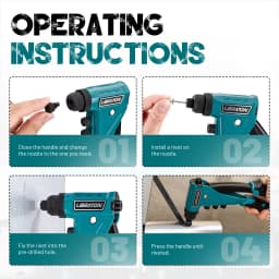 LIBRATON 140pcs Heavy-Duty Rivet Gun Professional Pop Rivet Gun Set Manual Riveting Tool for Metal, Wood and Plastic