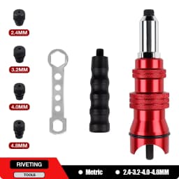 Upgraded Rivet Gun Electric Rivet Gun for 2.4mm-4.8mm Rivets Home Cordless Rivet Gun Drilling Tool with Removable Plastic Handle
