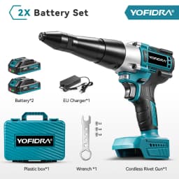 YOFIDRA 25000N Brushless Electric Rivet Gun Cordless Rivet Nut Gun Drill Insert Automatic Riveting Tool For Makita Battery Pin