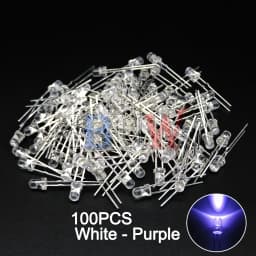 100PCS/lot 3mm LED Diode F3 Assorted Kit ibuw White Green Red Blue Yellow Orange Pink Purple Warm White DIY Light Emitting Diode