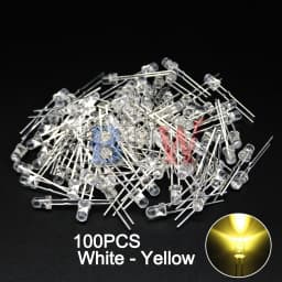 100PCS/lot 3mm LED Diode F3 Assorted Kit ibuw White Green Red Blue Yellow Orange Pink Purple Warm White DIY Light Emitting Diode