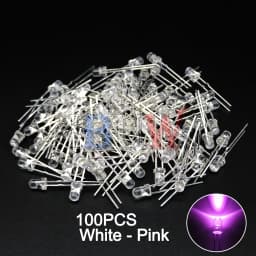 100PCS/lot 3mm LED Diode F3 Assorted Kit ibuw White Green Red Blue Yellow Orange Pink Purple Warm White DIY Light Emitting Diode