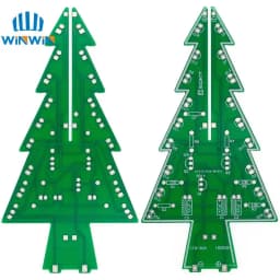 Three-Dimensional 3D Christmas Tree LED DIY Kit Red/Green/Yellow LED Flash Circuit Kit Electronic Fun Suite