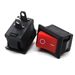 10Pcs KCD1 Series 2/3/4/6 Pin Rocker Switch Power Switches 6A/10A 250V 125V 2/3 Position Black Button Mounting 15mm*21mm With Li