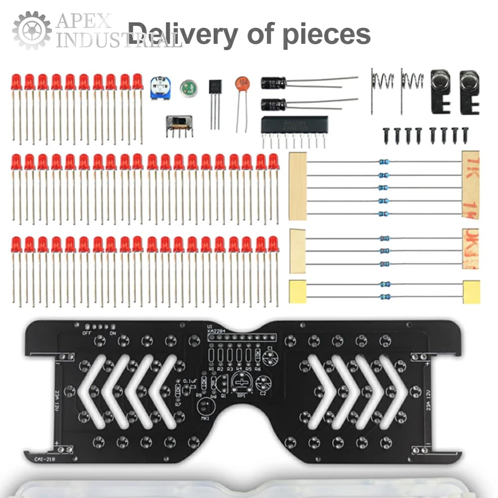 DIY Kit Voice Controlled LED Luminous Glasses Making Set Light-emitting Diode Flashing Light Electronic Soldering Assembly