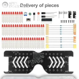 DIY Kit Voice Controlled LED Luminous Glasses Making Set Light-emitting Diode Flashing Light Electronic Soldering Assembly