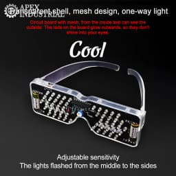 DIY Kit Voice Controlled LED Luminous Glasses Making Set Light-emitting Diode Flashing Light Electronic Soldering Assembly