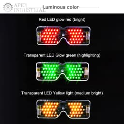 DIY Kit Voice Controlled LED Luminous Glasses Making Set Light-emitting Diode Flashing Light Electronic Soldering Assembly