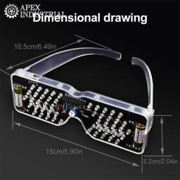 DIY Kit Voice Controlled LED Luminous Glasses Making Set Light-emitting Diode Flashing Light Electronic Soldering Assembly