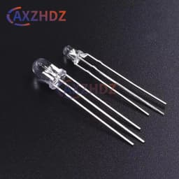 50PCS 3mm 5mm Bicolor Lamp Red Green Blue Common Anode / Cathode 3Pin Transparent Colloid Highlight LED Emitting Diode DIY KIT