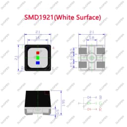 1000 pcs ,SMD1921(White Surface) full color LED lamp beads used for LED display maintenance,Outdoor RGB components for display
