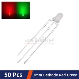 50PCS 3mm 5mm Bicolor Lamp Red Green Blue Common Anode / Cathode 3Pin Diffused Foggy Type Highlight LED Emitting Diode DIY KIT