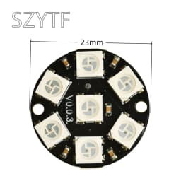 1-100PCS 7-Bit WS2812B RGB LED Ring – 5050 Full Color Pixel Circle for Arduino NeoPixel