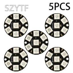 1-100PCS 7-Bit WS2812B RGB LED Ring – 5050 Full Color Pixel Circle for Arduino NeoPixel