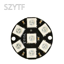 1-100PCS 7-Bit WS2812B RGB LED Ring – 5050 Full Color Pixel Circle for Arduino NeoPixel
