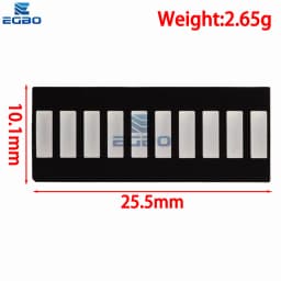 1~10PCS EGBO 10grid Digital Segment LED Light Bar Super Bright 2 Red+3 Yellow+4 Green+1 Blue Light Flat Tube B10BRYGB
