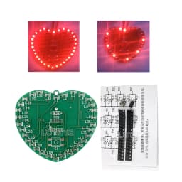 DIY Electronic Kit 32 LED Heart-shaped SMD Light-emitting Diode Microcontroller Flashing Light Kit Fun Electronic DIY Production
