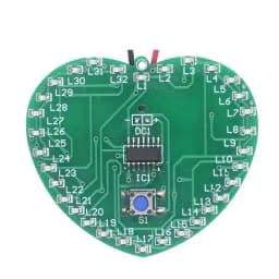 DIY Electronic Kit 32 LED Heart-shaped SMD Light-emitting Diode Microcontroller Flashing Light Kit Fun Electronic DIY Production