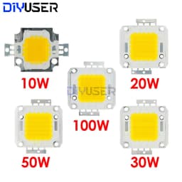 DIYUSER 10W 20W 30W 50W 100W White/Warm white LED CHIP Integrated High Power Lamp Beads 24*44mil 32V-34V 3200K-6500K 600-3000MA