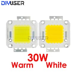 DIYUSER 10W 20W 30W 50W 100W White/Warm white LED CHIP Integrated High Power Lamp Beads 24*44mil 32V-34V 3200K-6500K 600-3000MA