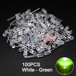 100PCS/LOT 5mm LED Diode F5 Assorted Kit IBUW White Green Red Blue Yellow Orange Pink Purple Warm White DIY Light Emitting Diode
