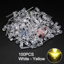 100PCS/LOT 5mm LED Diode F5 Assorted Kit IBUW White Green Red Blue Yellow Orange Pink Purple Warm White DIY Light Emitting Diode